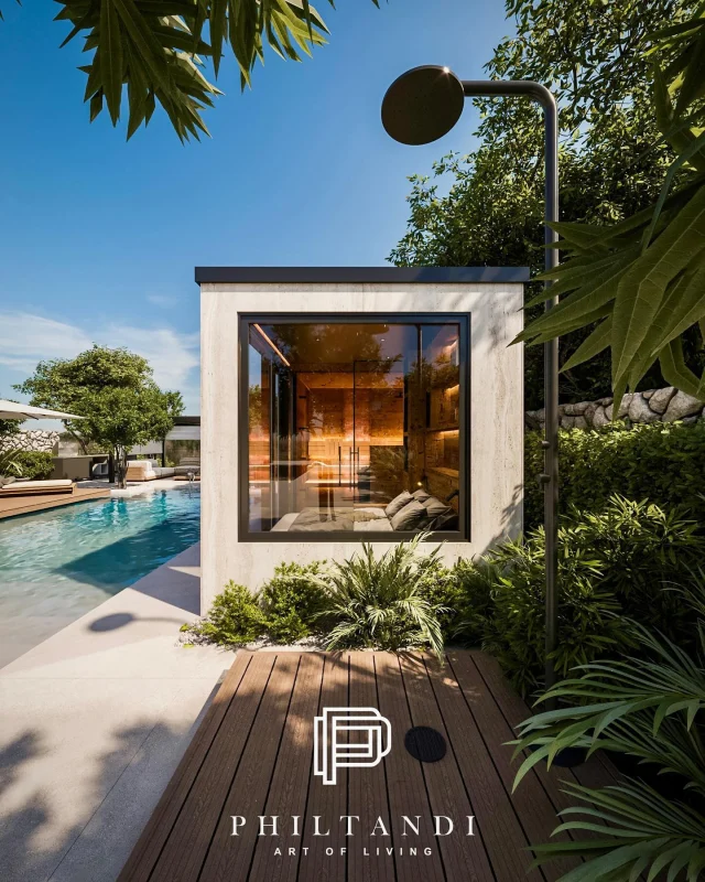 Ein atemberaubender Ausblick und ein luxuriöses Ambiente – das neu gestaltete Außengelände dieser Villa lässt keine Wünsche offen. 🏡 Der moderne Pool und die exklusive Sauna HVAR schaffen zusammen eine Oase der Ruhe und Entspannung. 🏊‍♂️✨
#GartenDesign #LuxusPool #Aussenbereich #EntspannungImFreien #TraumVilla #ExklusivesDesign